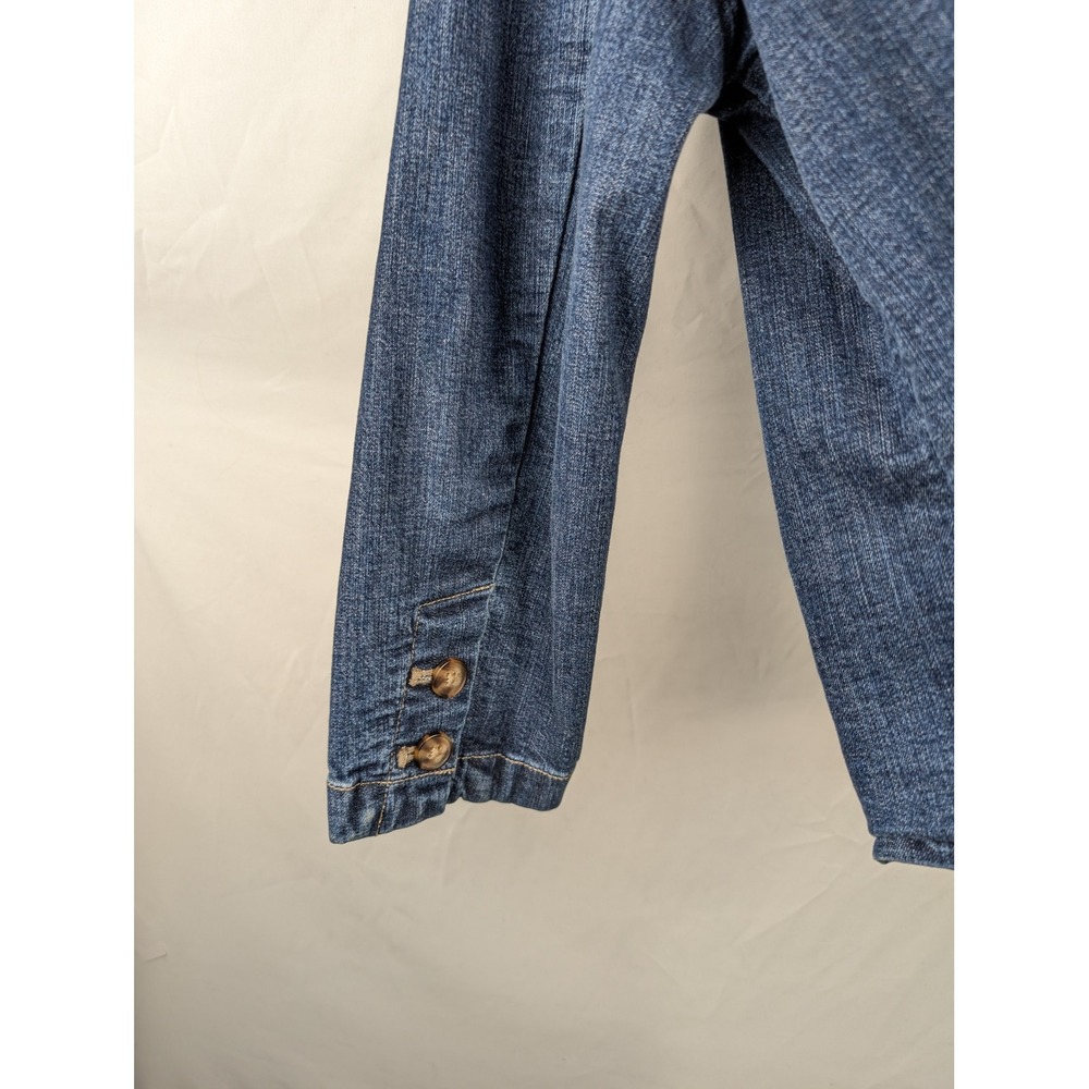 Covington Stretch Denim Jacket Blue Button Front … - image 8